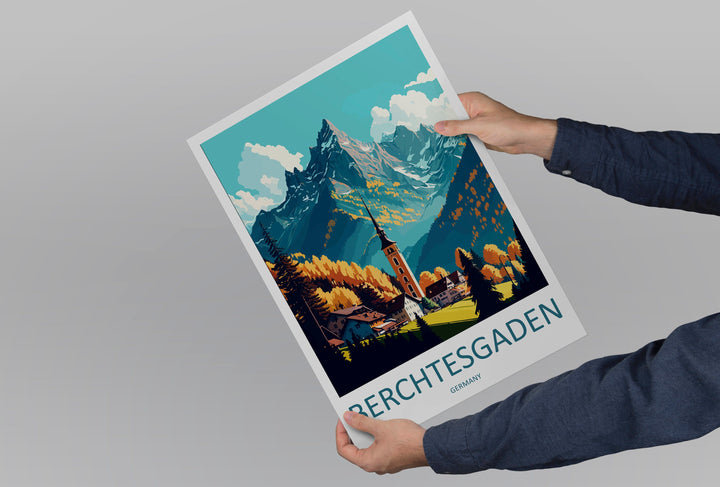 Berchtesgaden Travel Print Wall Art Berchtesgaden Wall Hanging Home Décor Berchtesgaden Gift Art Lovers Germany Art Lover Gift Berchtesgaden