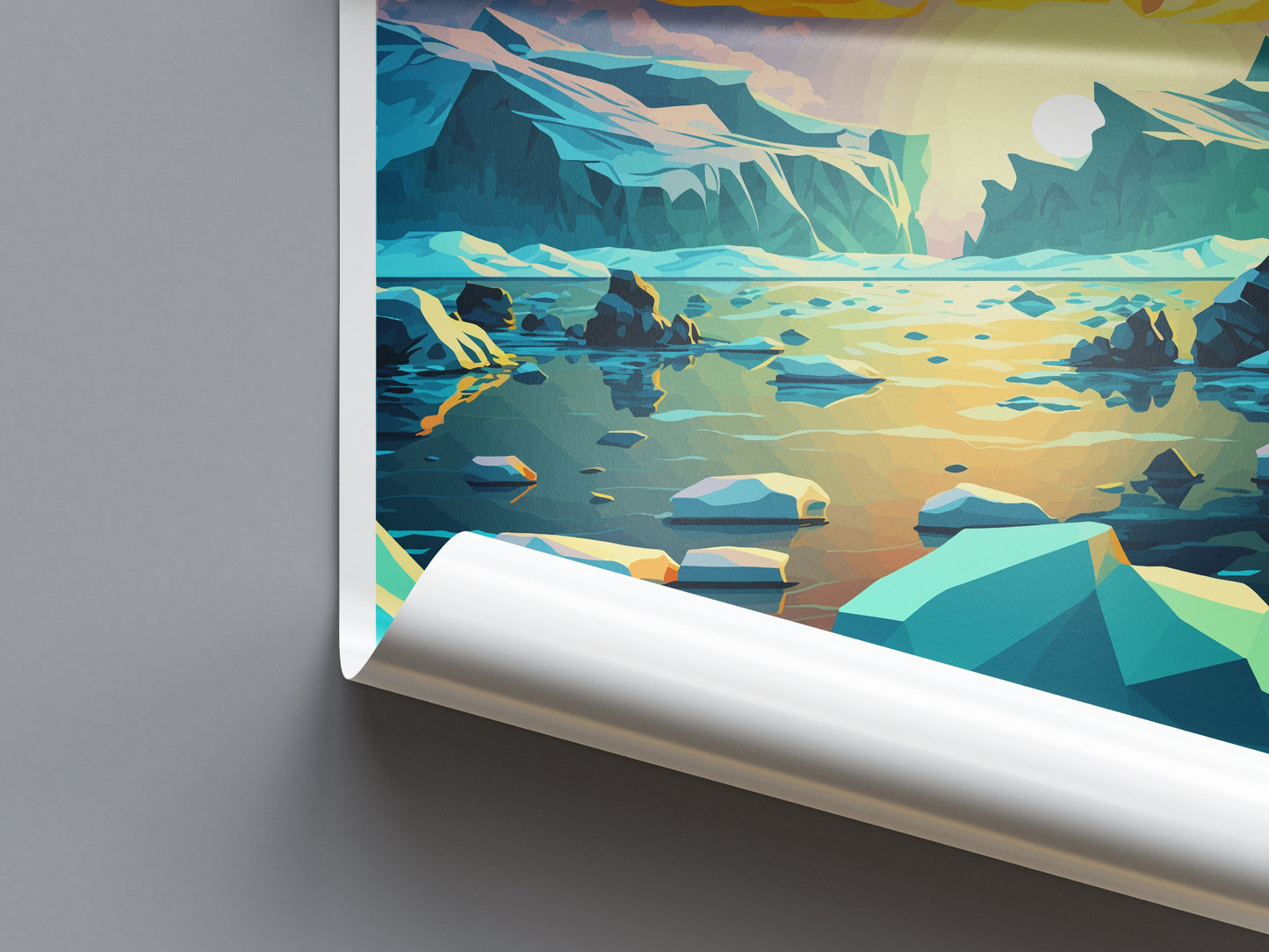 Jokulsarlon Travel Print Wall Art Jokulsarlon Wall Hanging Home Décor Jokulsarlon Gift Art Lovers Iceland Art Lover Gift Jokulsarlon Print