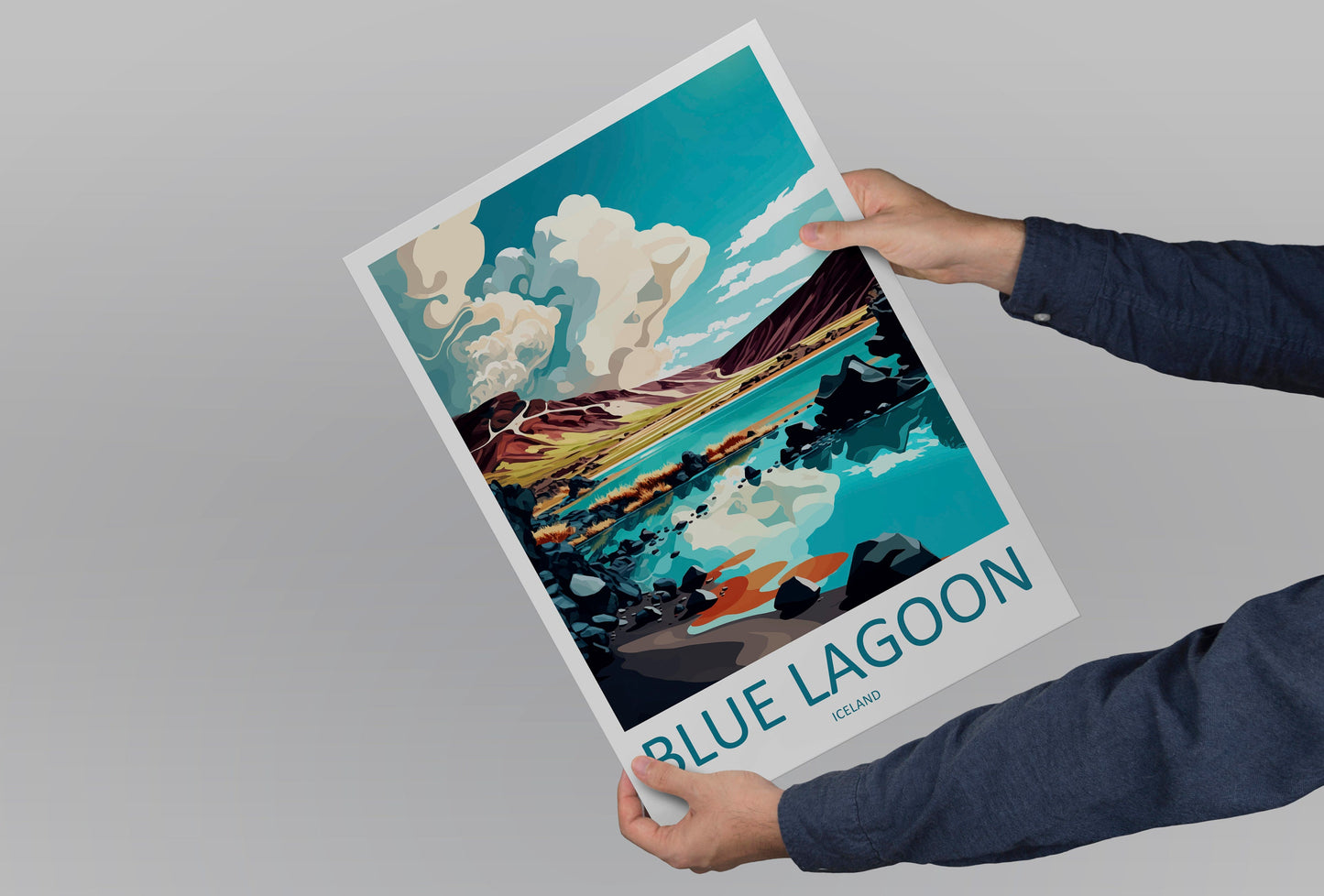 Blue Lagoon Travel Print Wall Art Blue Lagoon Wall Hanging Home Décor Blue Lagoon Gift Art Lovers Iceland Art Lover Gift Blue Lagoon Decor