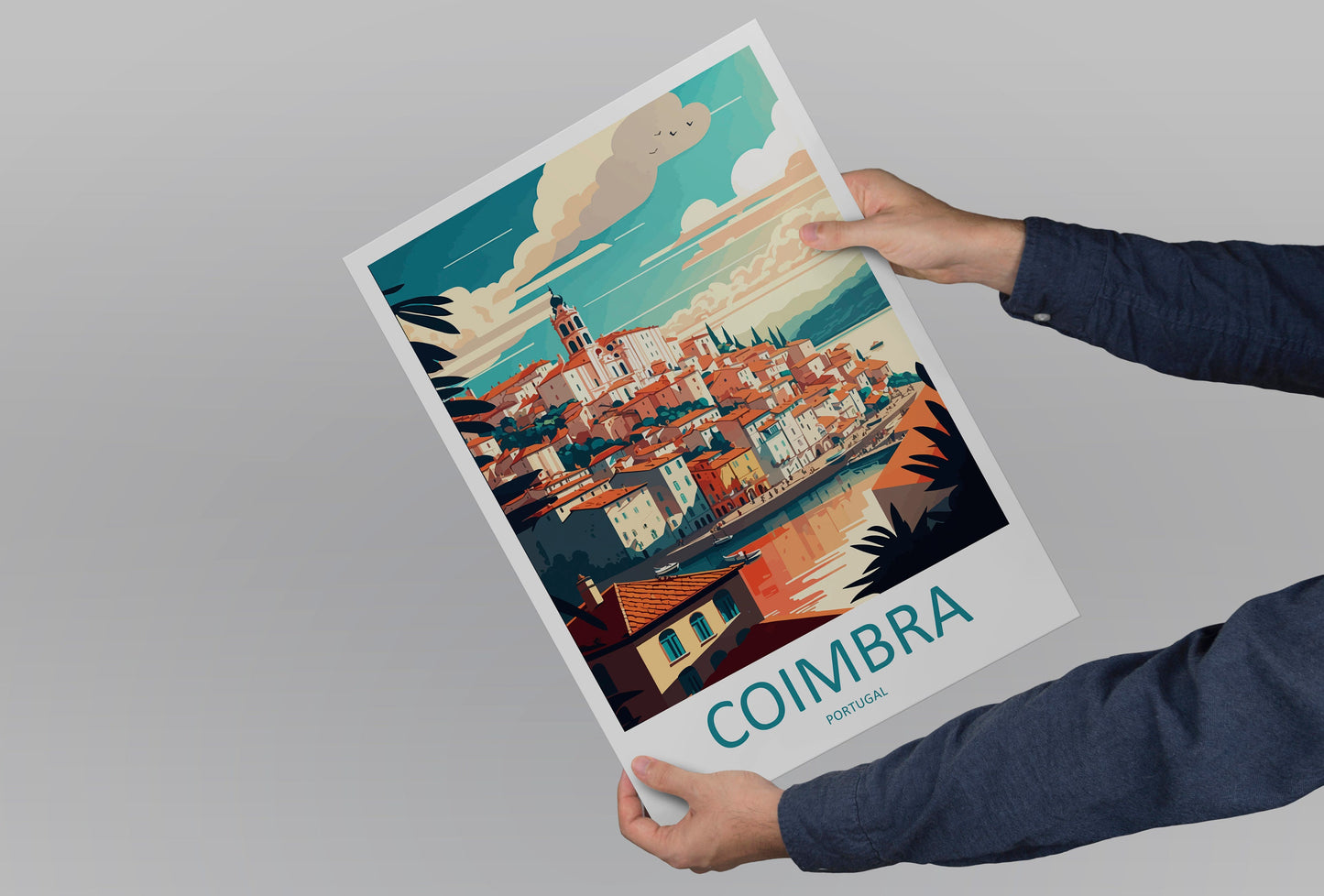 Coimbra Travel Print Wall Art Coimbra Wall Hanging Home Décor Coimbra Gift Art Lovers Portugal Art Lover Gift Coimbra Wall Décor Coimbra Art