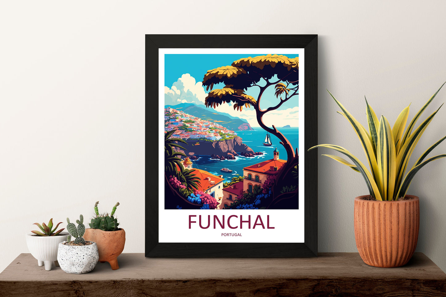 Funchal Travel Print Wall Art Funchal Wall Hanging Home Décor Funchal Gift Art Lovers Portugal Art Lover Gift Funchal Wall Décor Funchal Art