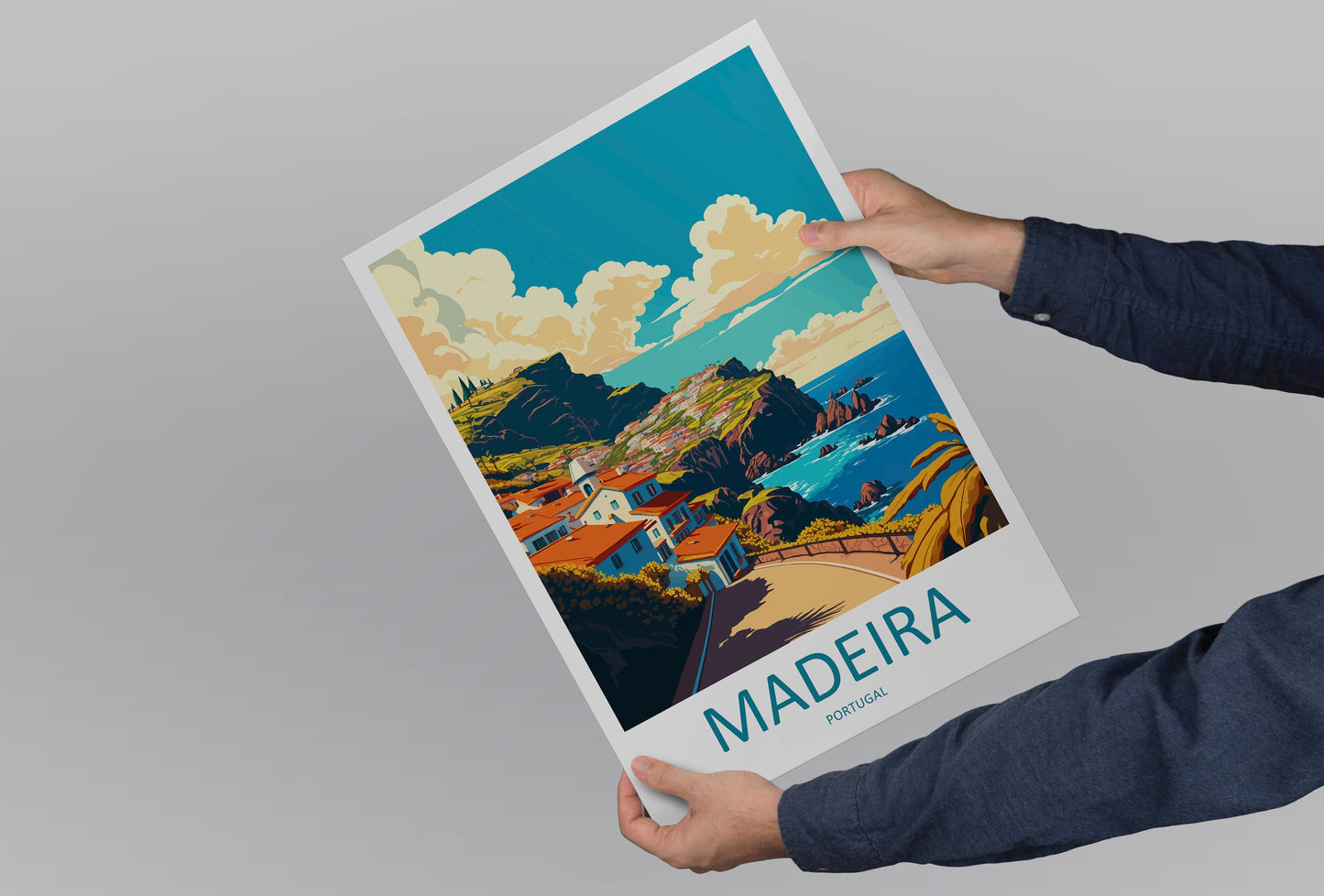 Madeira Travel Print Wall Art Madeira Wall Hanging Home Décor Madeira Gift Art Lovers Portugal Art Lover Gift Madeira Wall Décor Madeira Art