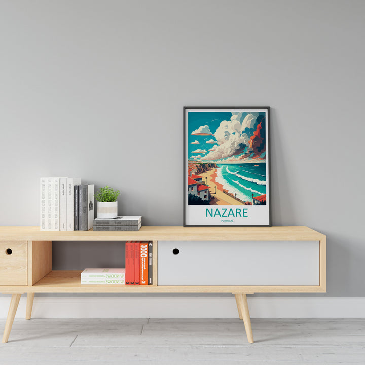 Nazaré Travel Print Wall Art Nazaré Wall Hanging Home Décor Nazaré Gift Art Lovers Portugal Art Lover Gift Nazaré Wall Décor Nazaré Wall Art