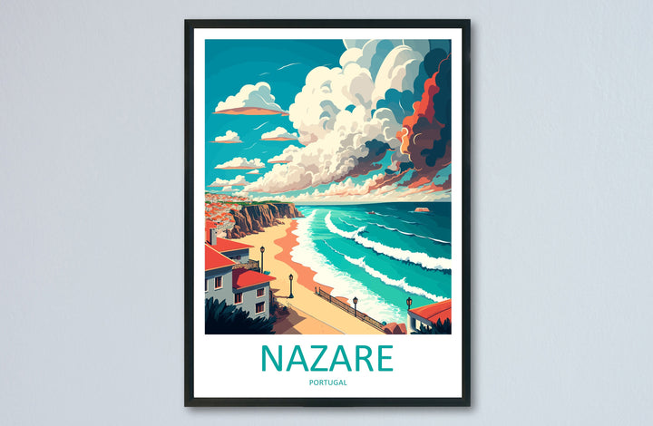 Nazaré Travel Print Wall Art Nazaré Wall Hanging Home Décor Nazaré Gift Art Lovers Portugal Art Lover Gift Nazaré Wall Décor Nazaré Wall Art