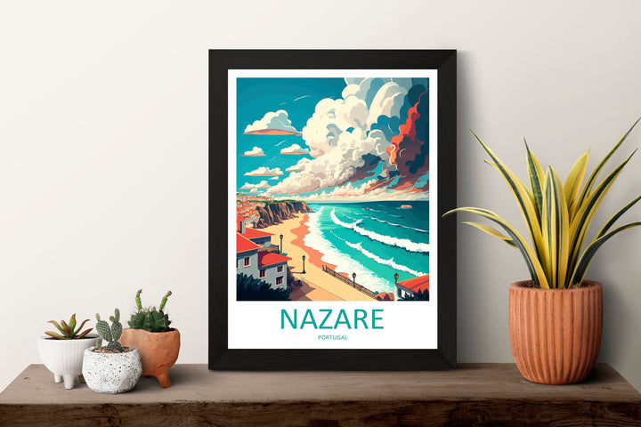Nazaré Travel Print Wall Art Nazaré Wall Hanging Home Décor Nazaré Gift Art Lovers Portugal Art Lover Gift Nazaré Wall Décor Nazaré Wall Art