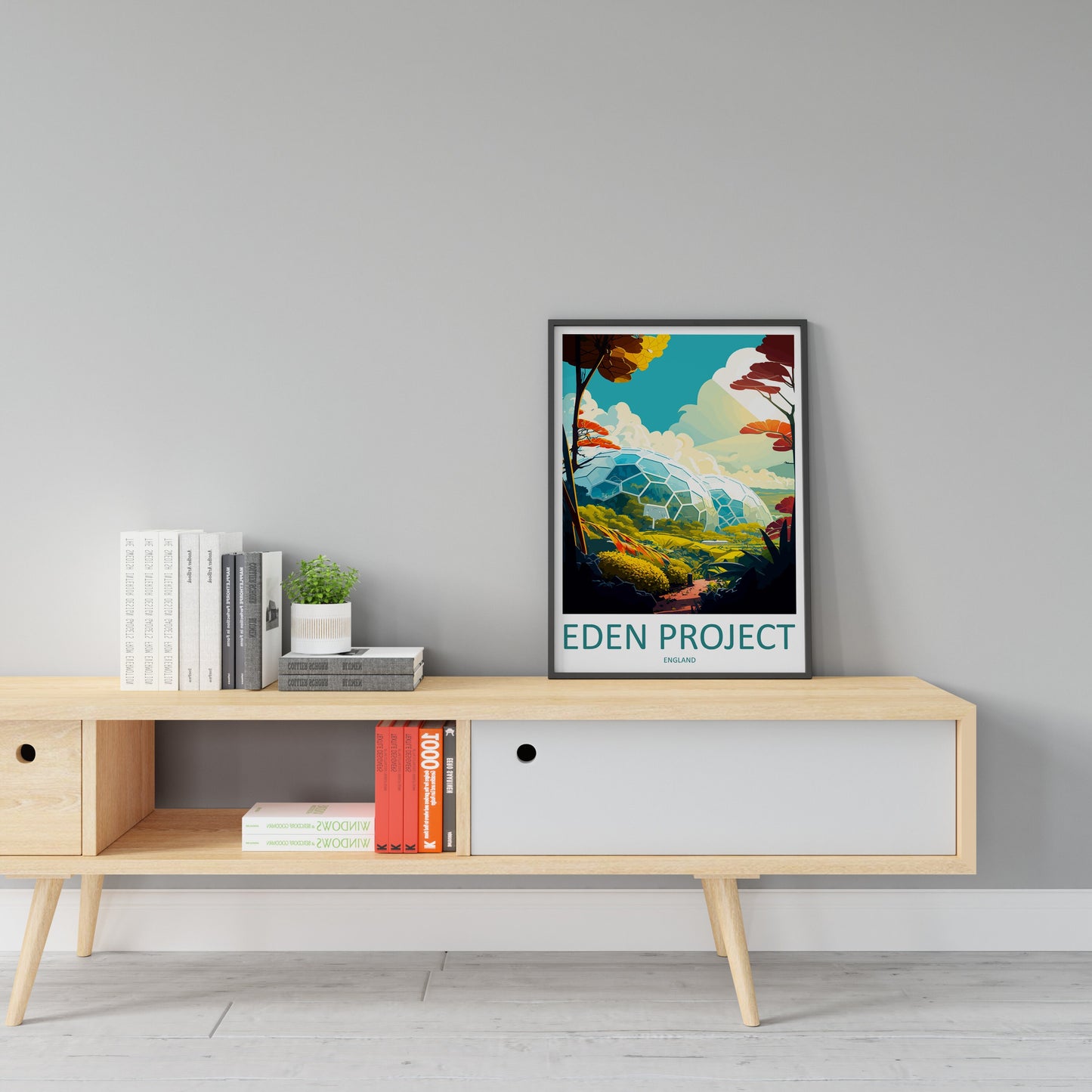 Eden Project Travel Print Wall Art Eden Project Wall Hanging Home Décor Eden Project Gift Art Lovers England Art Lover Gift Eden Project Art