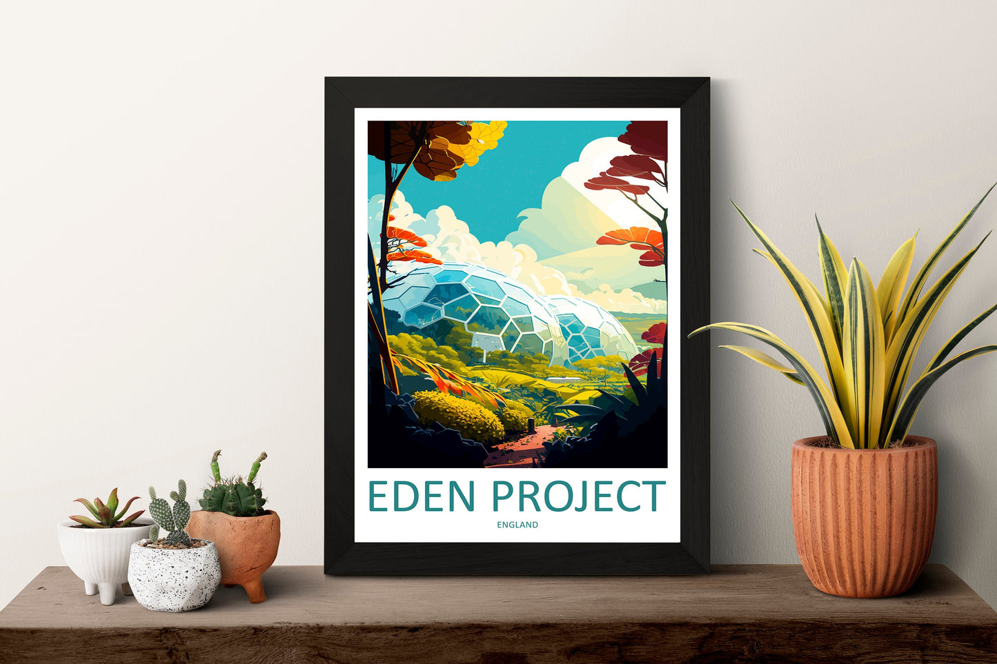 Eden Project Travel Print Wall Art Eden Project Wall Hanging Home Décor Eden Project Gift Art Lovers England Art Lover Gift Eden Project Art