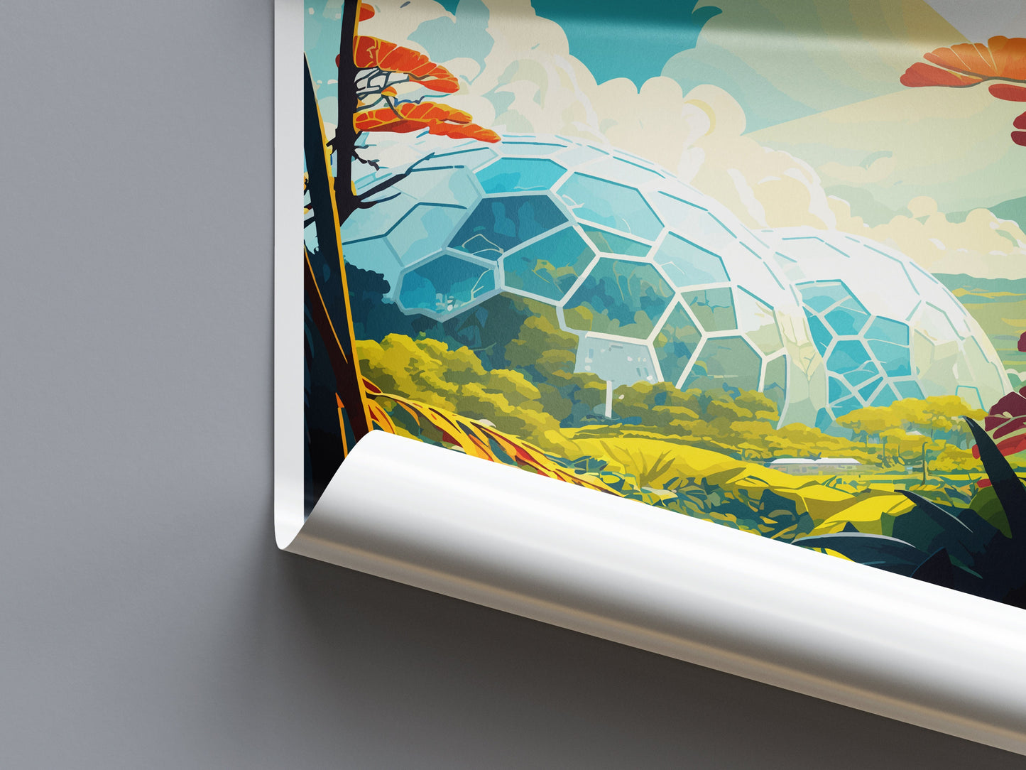 Eden Project Travel Print Wall Art Eden Project Wall Hanging Home Décor Eden Project Gift Art Lovers England Art Lover Gift Eden Project Art