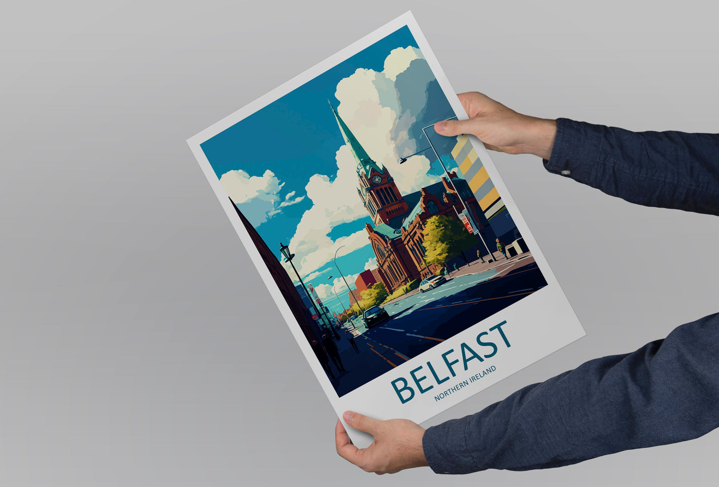 Belfast Travel Print Wall Art Belfast Wall Hanging Home Décor Belfast Gift Art Lovers Ireland Art Lover Gift Belfast Travel Art Gift