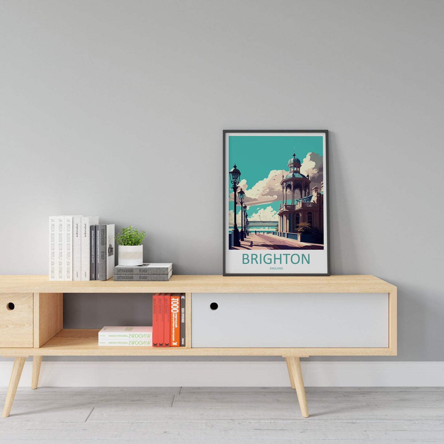 Brighton Travel Print Wall Art Brighton Wall Hanging Home Décor Brighton Gift Art Lovers England Art Lover Gift Brighton Travel Art Gift