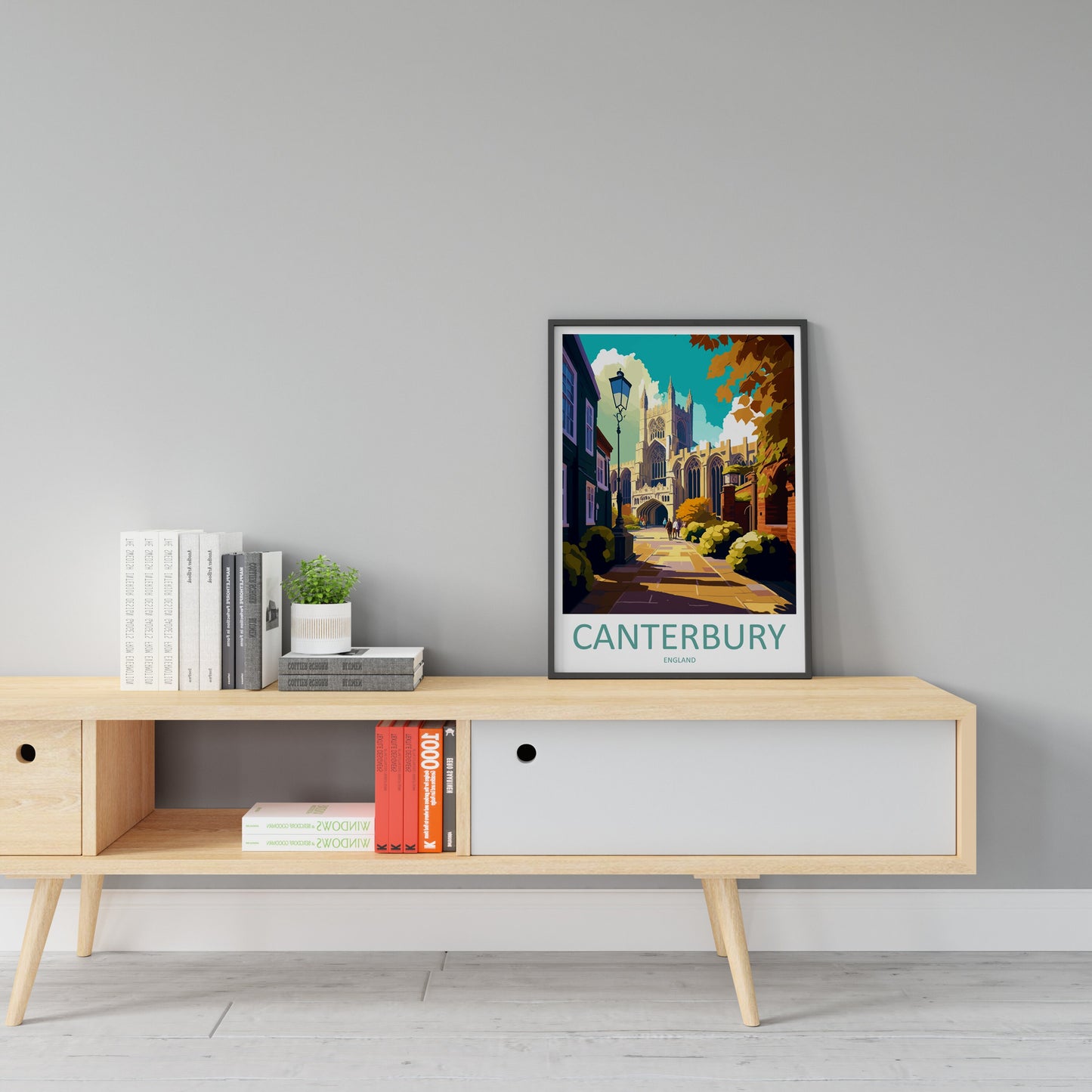 Canterbury Travel Print Wall Art Canterbury Wall Hanging Home Décor Canterbury Gift Art Lovers Art Lover Gift Canterbury Travel Art Gift