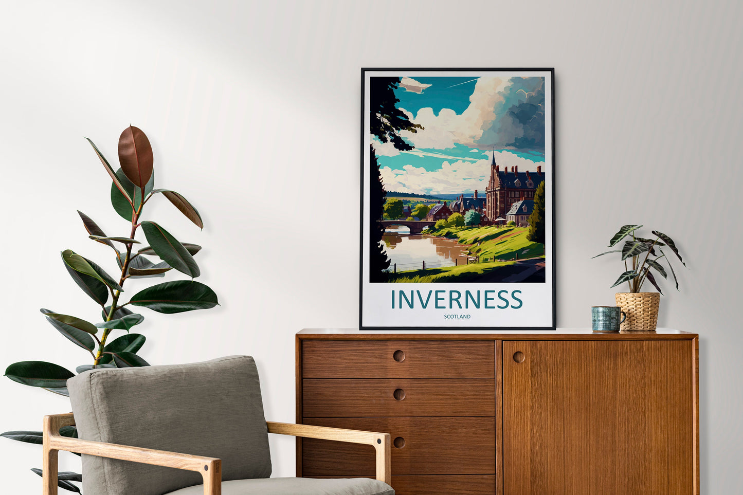 Inverness Travel Print Wall Art Inverness Wall Hanging Home Décor Inverness Gift Art Lovers Scotland Art Lover Gift Inverness Travel Art