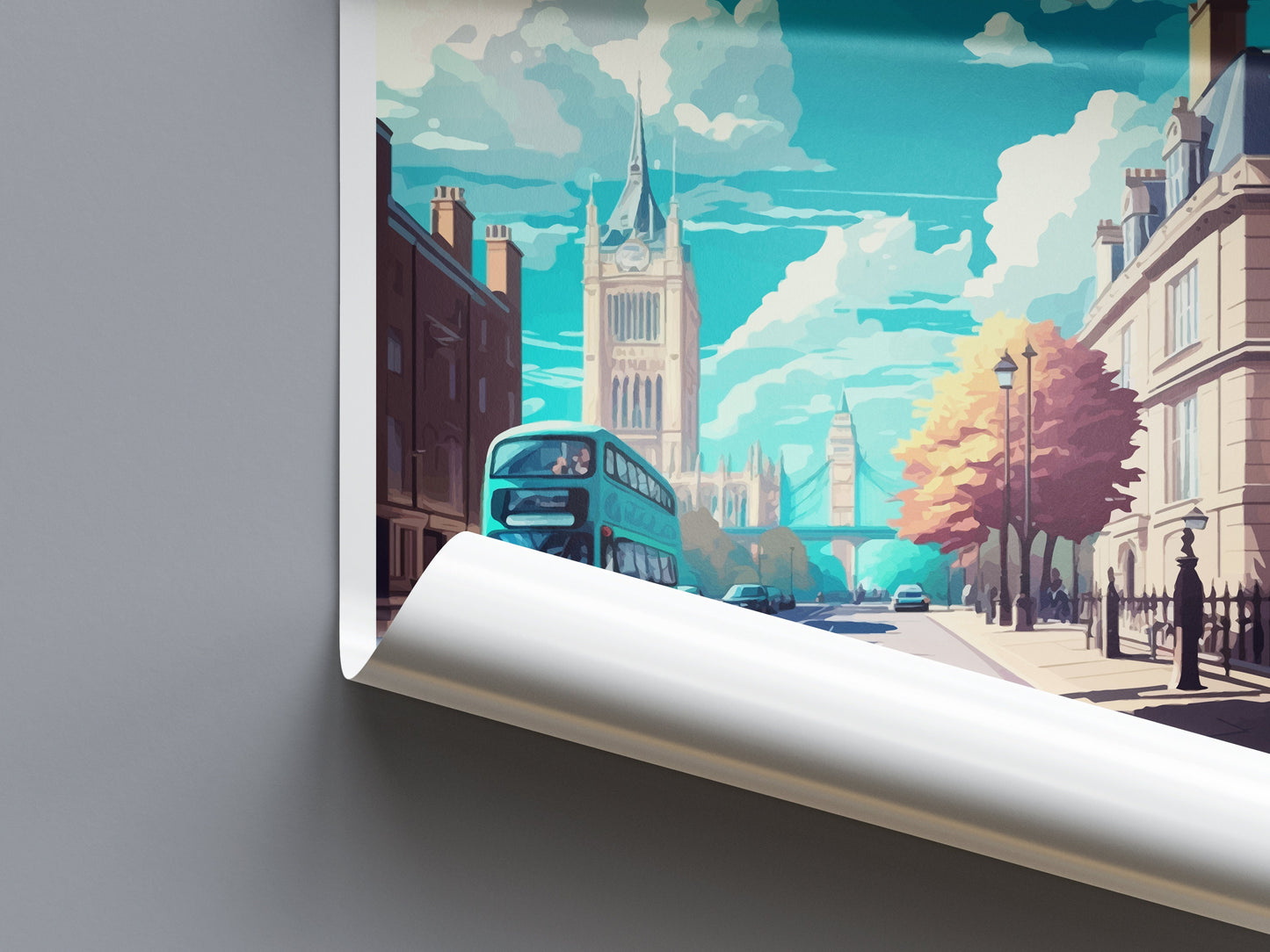 London Travel Print Wall Art London Wall Hanging Home Décor London Gift Art Lovers England Art Lover Gift London Travel Art Gift London Art