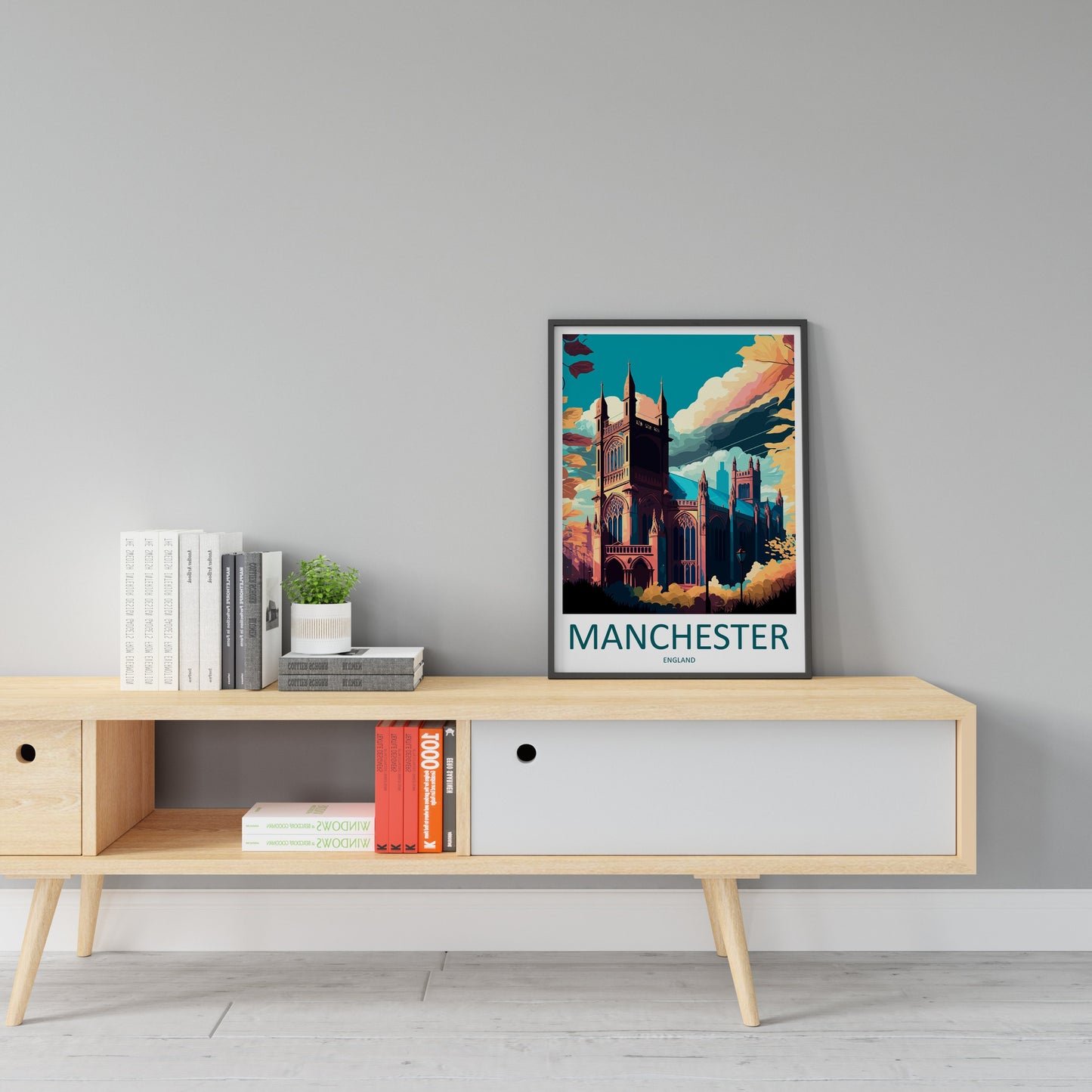 Manchester Travel Print Wall Art Manchester Wall Hanging Home Décor Manchester Gift Art Lovers England Art Lover Gift Manchester Travel Art