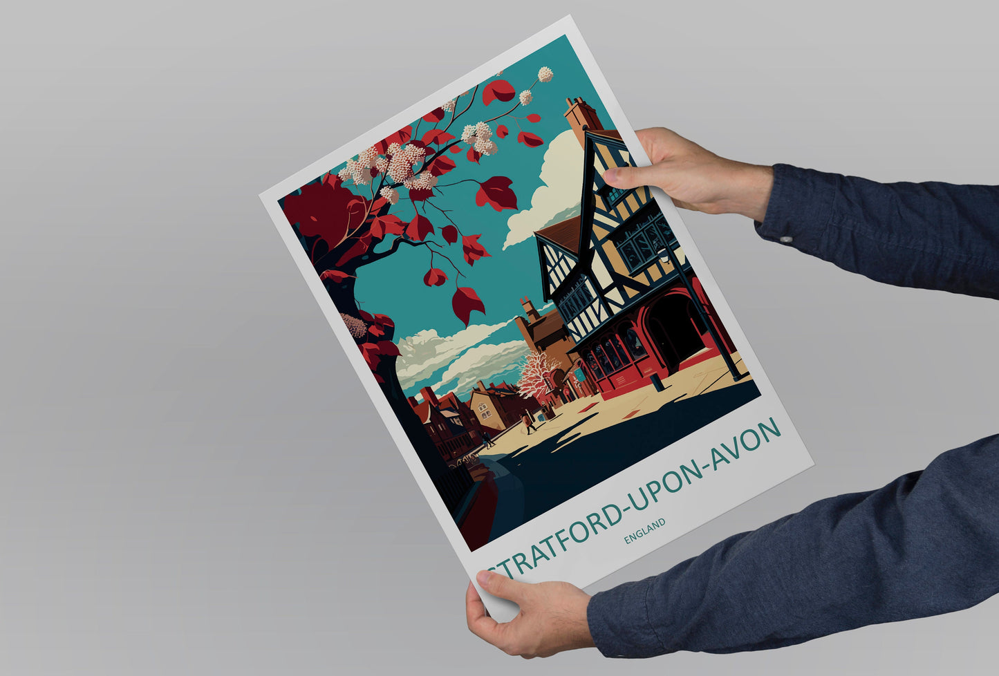 Stratford-upon-avon Travel Print Wall Art Stratford-upon-avon Wall Hanging Home Décor Stratford-upon-avon Gift Art Lovers England Art Lover