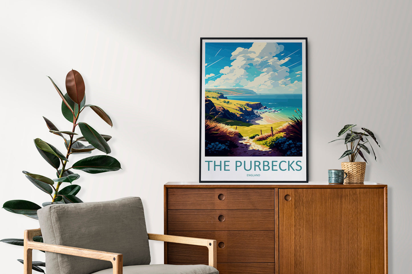 The Purbecks Travel Print Wall Art The Purbecks Wall Hanging Home Décor The Purbecks Gift Art Lovers England Art Lover Gift The Purbecks