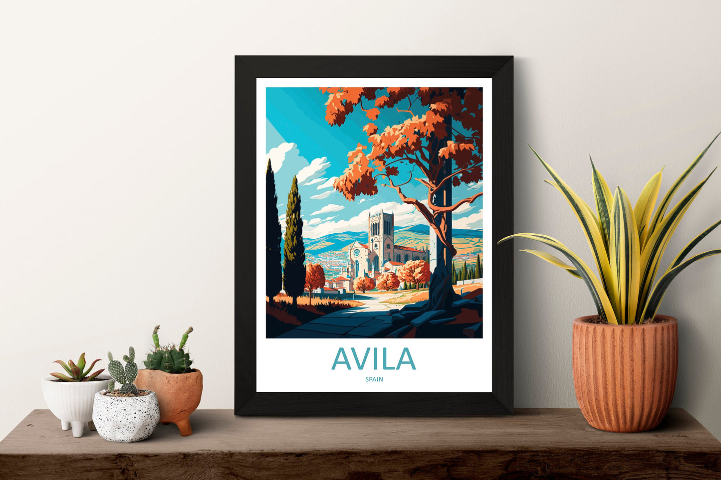 Avila Travel Print Wall Art Avila Wall Hanging Home Décor Avila Gift Art Lovers Spain Art Lover Gift Avila Wall Décor Avila Spain Poster Art