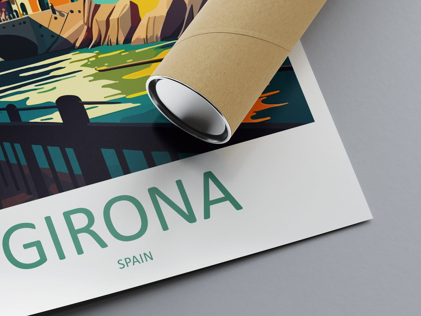 Girona Travel Print Wall Art Girona Wall Hanging Home Décor Girona Gift Art Lovers Spain Art Lover Gift Girona Wall Décor Girona Spain Print