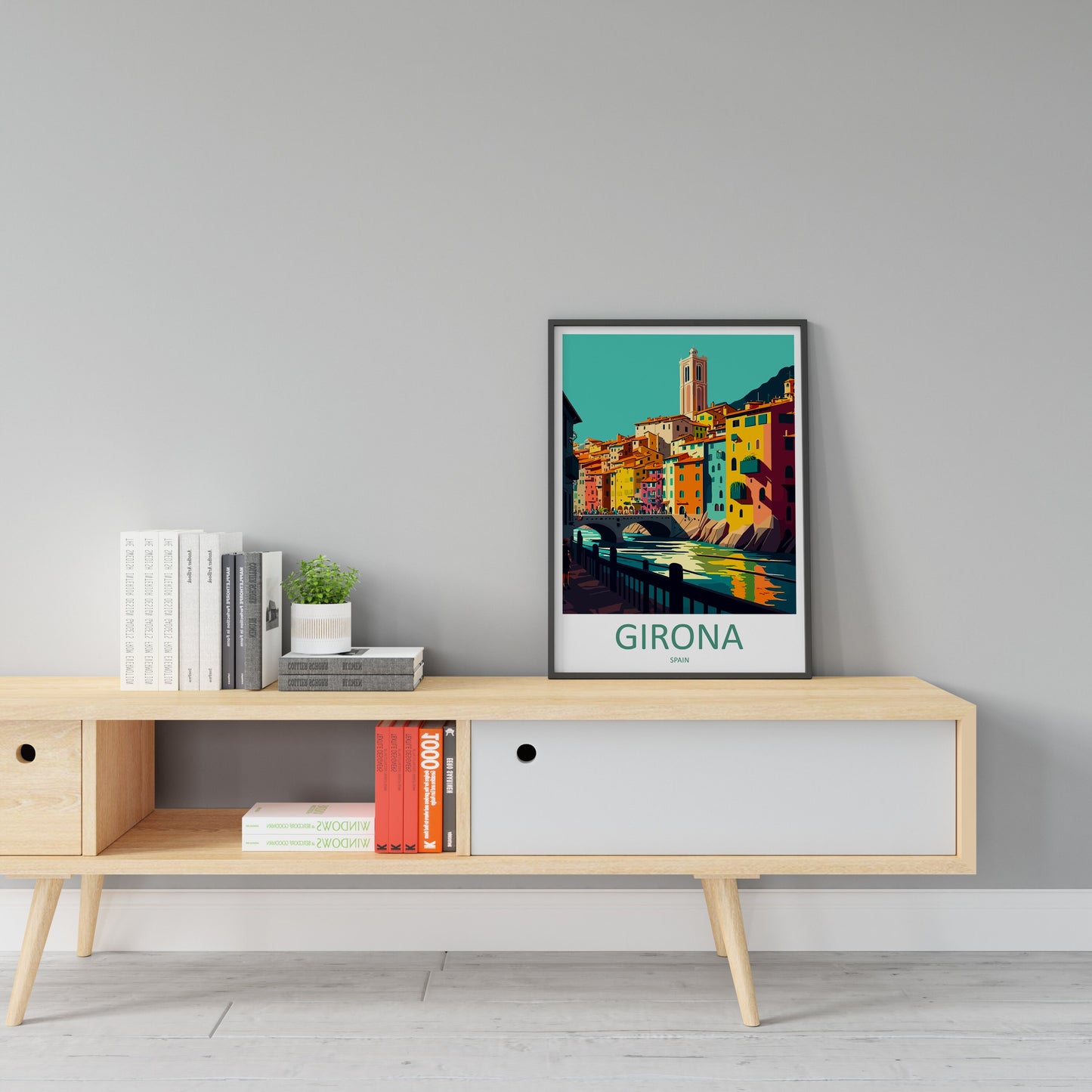 Girona Travel Print Wall Art Girona Wall Hanging Home Décor Girona Gift Art Lovers Spain Art Lover Gift Girona Wall Décor Girona Spain Print