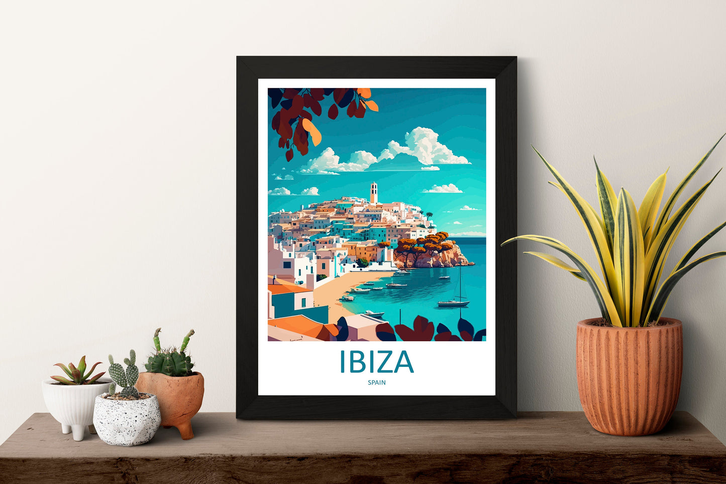 Ibiza Travel Print Wall Art Ibiza Wall Hanging Home Décor Ibiza Gift Art Lovers Spain Art Lover Gift Ibiza Wall Décor Ibiza Spain Print