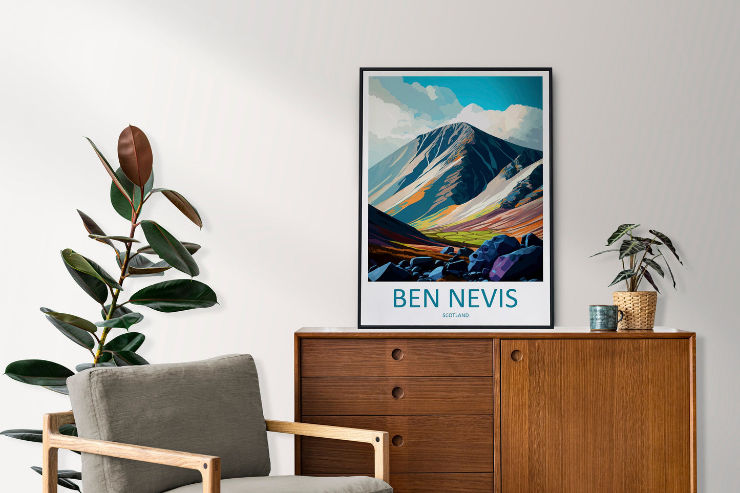 Ben Nevis Travel Print Wall Art Ben Nevis Wall Hanging Home Décor Ben Nevis Gift Art Lovers Scotland Art Lover Gift Ben Nevis Travel Artwork