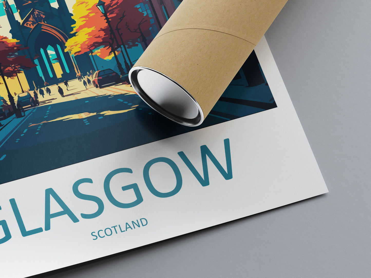 Glasgow Travel Print Wall Art Glasgow Wall Hanging Home Décor Glasgow Gift Art Lovers Scotland Art Lover Gift Glasgow Travel Artwork