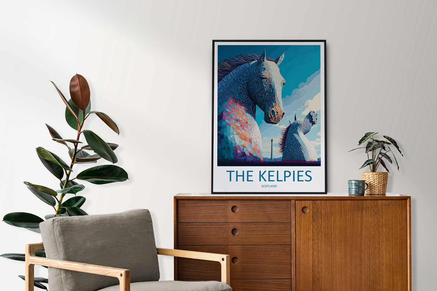 The Kelpies Travel Print Wall Art The Kelpies Wall Hanging Home Décor The Kelpies Gift Art Lovers Scotland Art Lover Gift The Kelpies Art
