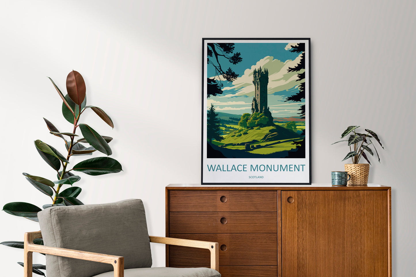 Wallace Monument Travel Print Wall Art Wallace Monument Wall Hanging Home Décor Wallace Monument Gift Art Lovers Scotland Art Lover Gift