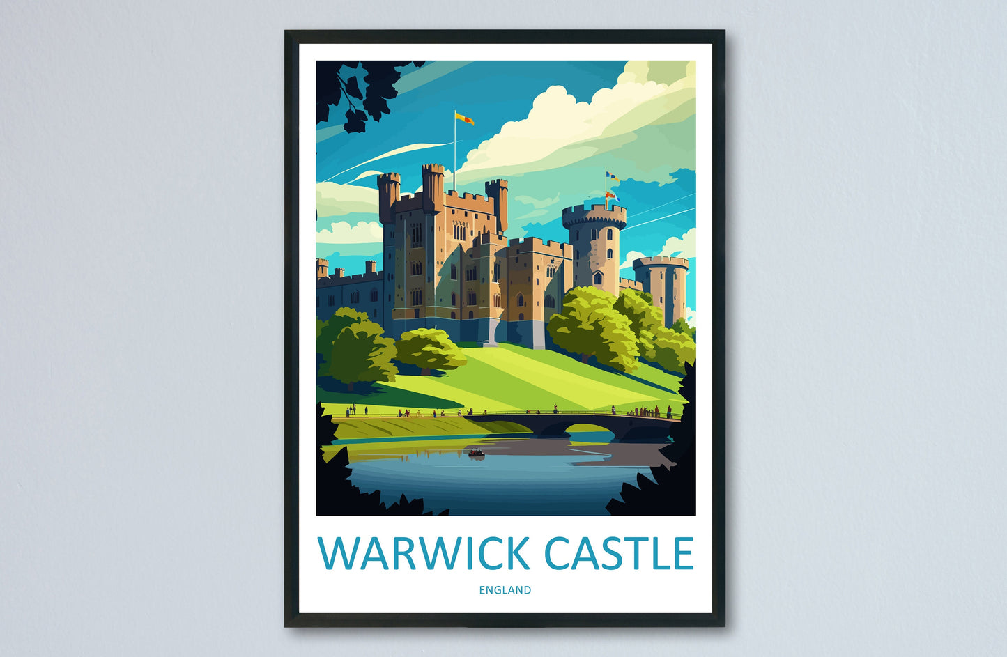 Warwick Castle Travel Print Wall Art Warwick Castle Wall Hanging Home Décor Warwick Castle Gift Art Lovers Scotland Art Lover Gift Castle