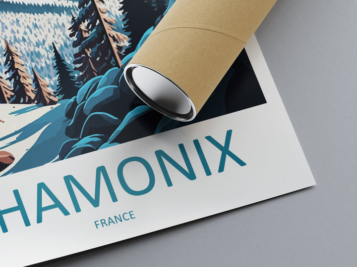 Chamonix Travel Print Wall Art Chamonix Wall Hanging Home Décor Chamonix Gift Art Lovers Ski Art Lover Gift Chamonix Print Skiing Artwork