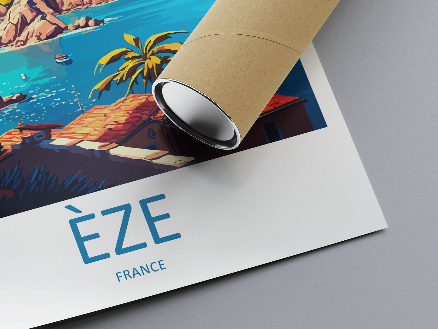Eze Travel Print Wall Art Eze Wall Hanging Home Décor Eze Gift Art Lovers France Art Lover Gift Eze Print France Artwork Eze Coastal Artwork