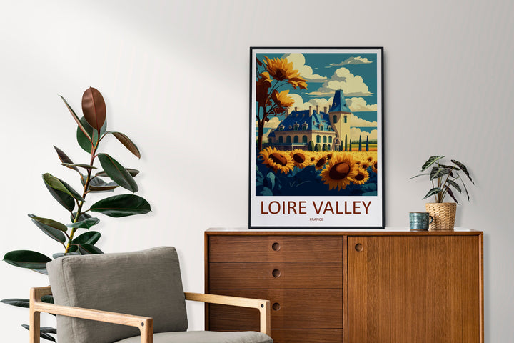 Loire Valley Travel Print Wall Art Loire Valley Wall Hanging Home Décor Loire Valley Gift Art Lovers France Art Lover Gift Loire Valley Art