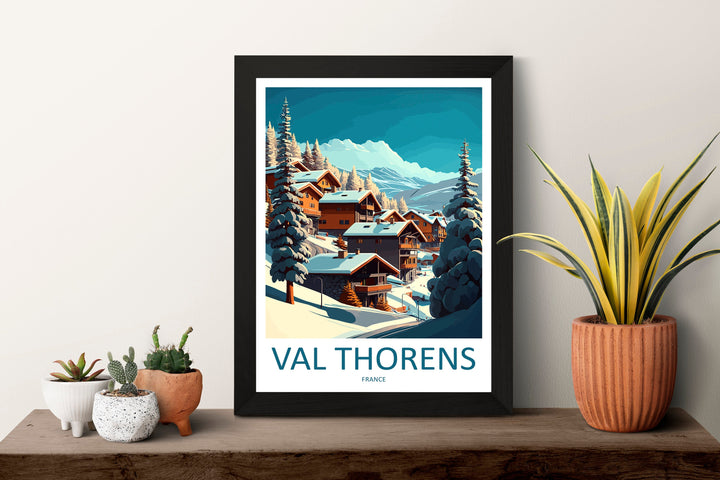 Val Thorens Travel Print Wall Art Val Thorens Wall Hanging Home Décor Val Thorens Gift Art Lovers Ski Art Lover Gift Val Thorens Print Ski
