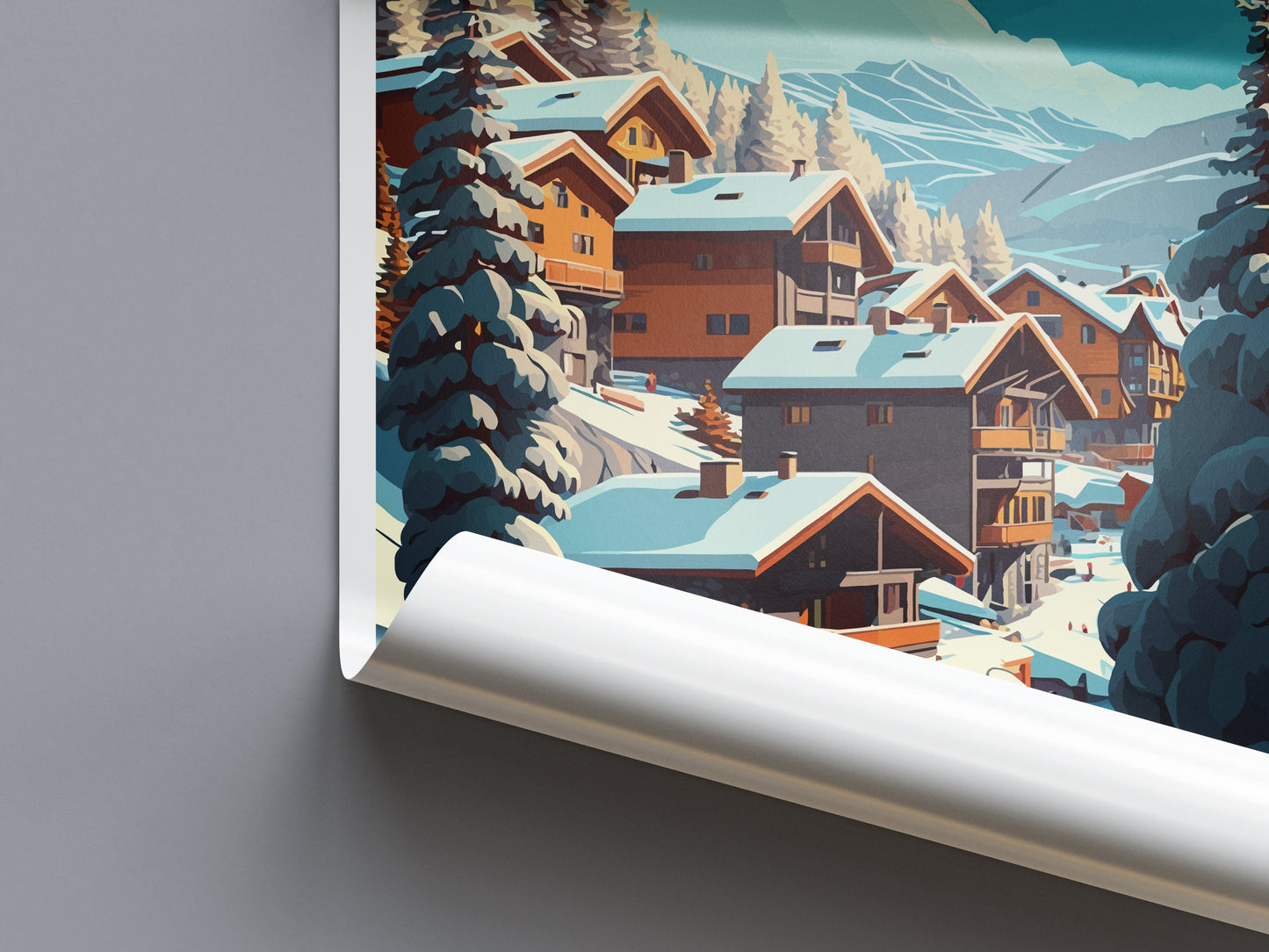 Val Thorens Travel Print Wall Art Val Thorens Wall Hanging Home Décor Val Thorens Gift Art Lovers Ski Art Lover Gift Val Thorens Print Ski
