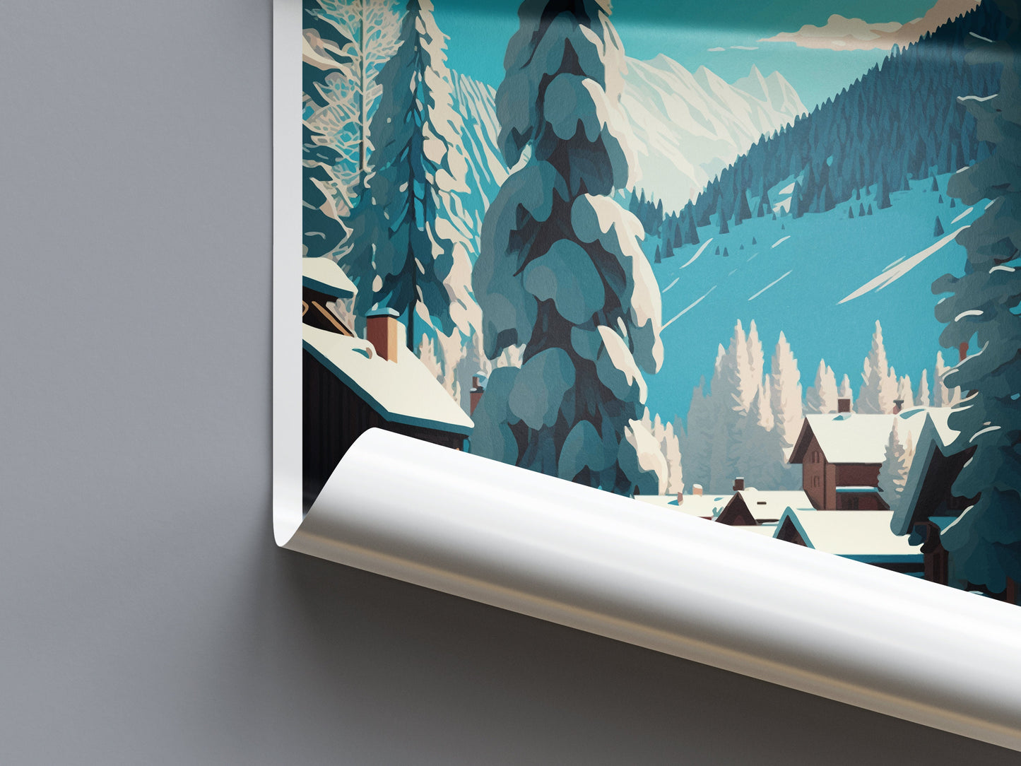 Val d'isere Travel Print Wall Art Val d'isere Wall Hanging Home Décor Val d'isere Gift Art Lovers Ski Art Lover Gift Val d'isere Print Ski