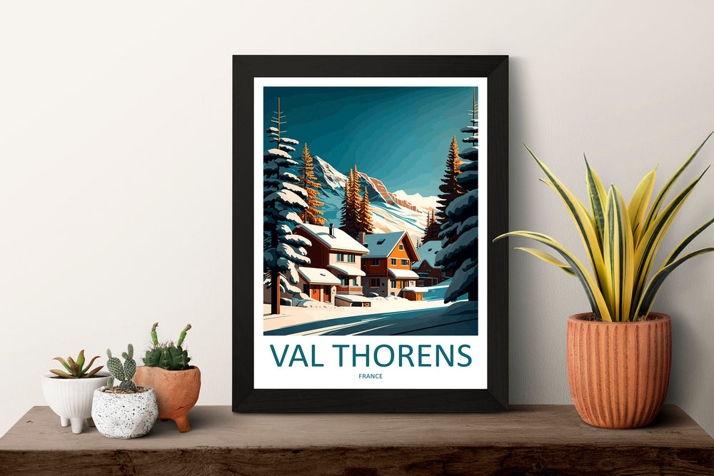 Val Thorens Travel Print Wall Art Val Thorens Wall Hanging Home Décor Val Thorens Gift Art Lovers Ski Art Lover Gift Val Thorens Print Ski
