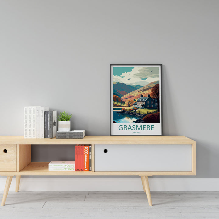 Grasmere Travel Print Wall Art Grasmere Wall Hanging Home Décor Grasmere Gift Art Lovers England Art Lover Gift Grasmere Art Wall Hanging