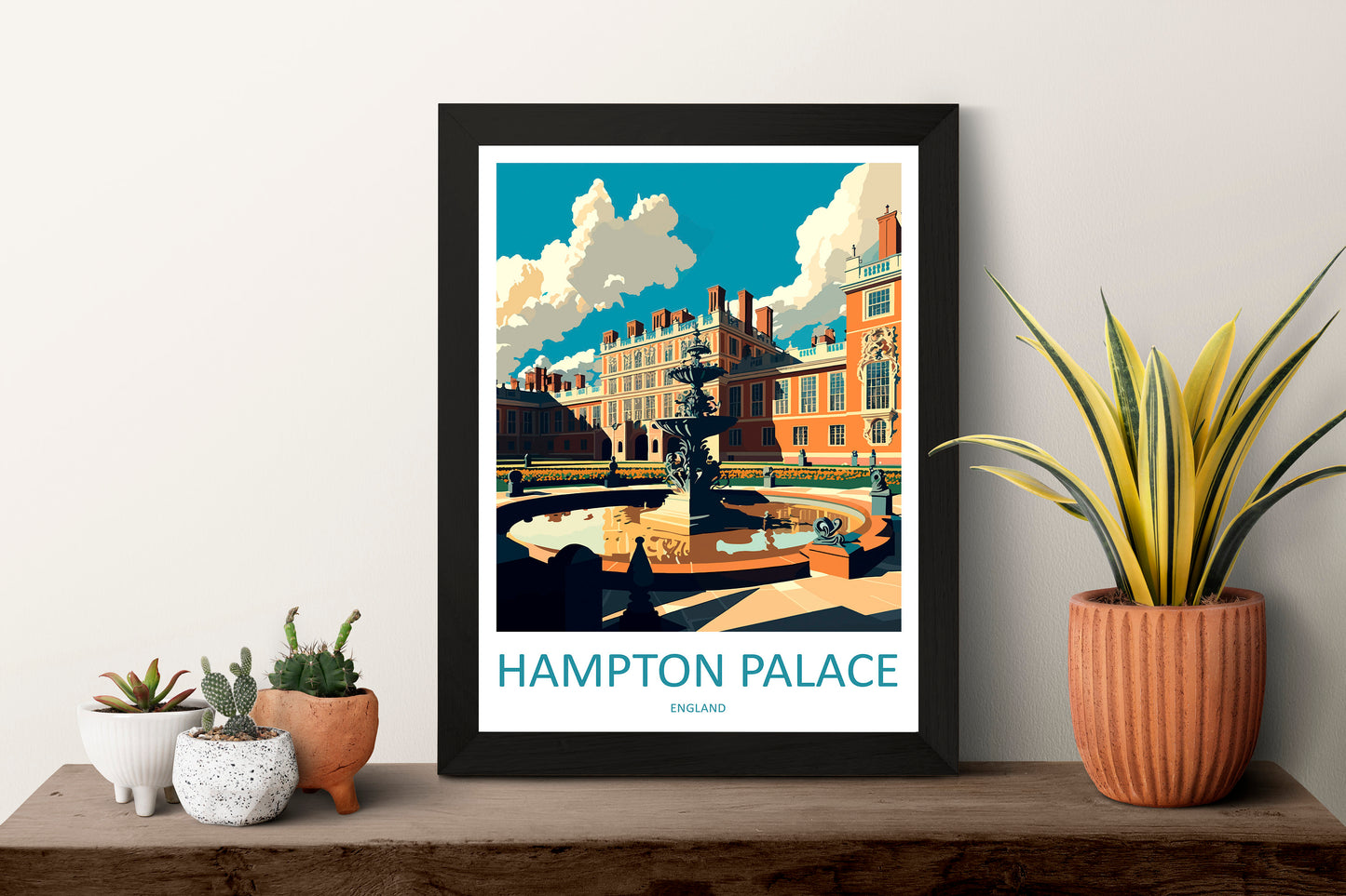 Hampton Palace Travel Print Wall Art Hampton Palace Wall Hanging Home Décor Hampton Palace Gift Art Lovers England Art Lover Gift