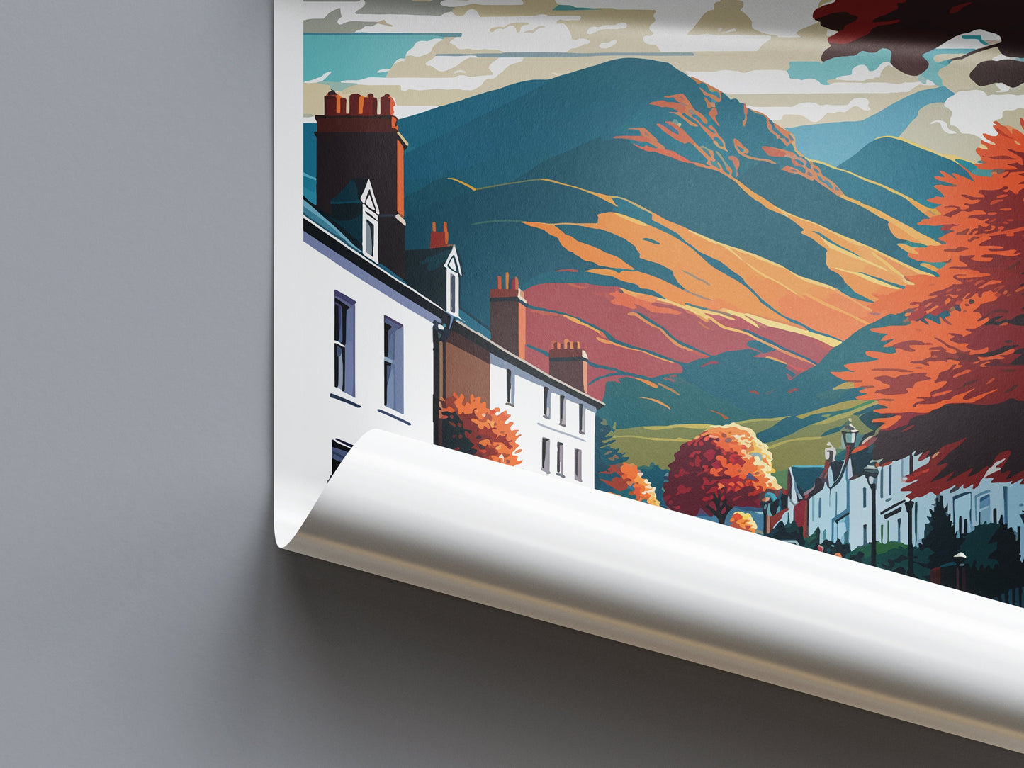 Keswick Travel Print Wall Art Keswick Wall Hanging Home Décor Keswick Gift Art Lovers England Art Lover Gift Keswick Art Wall Hanging