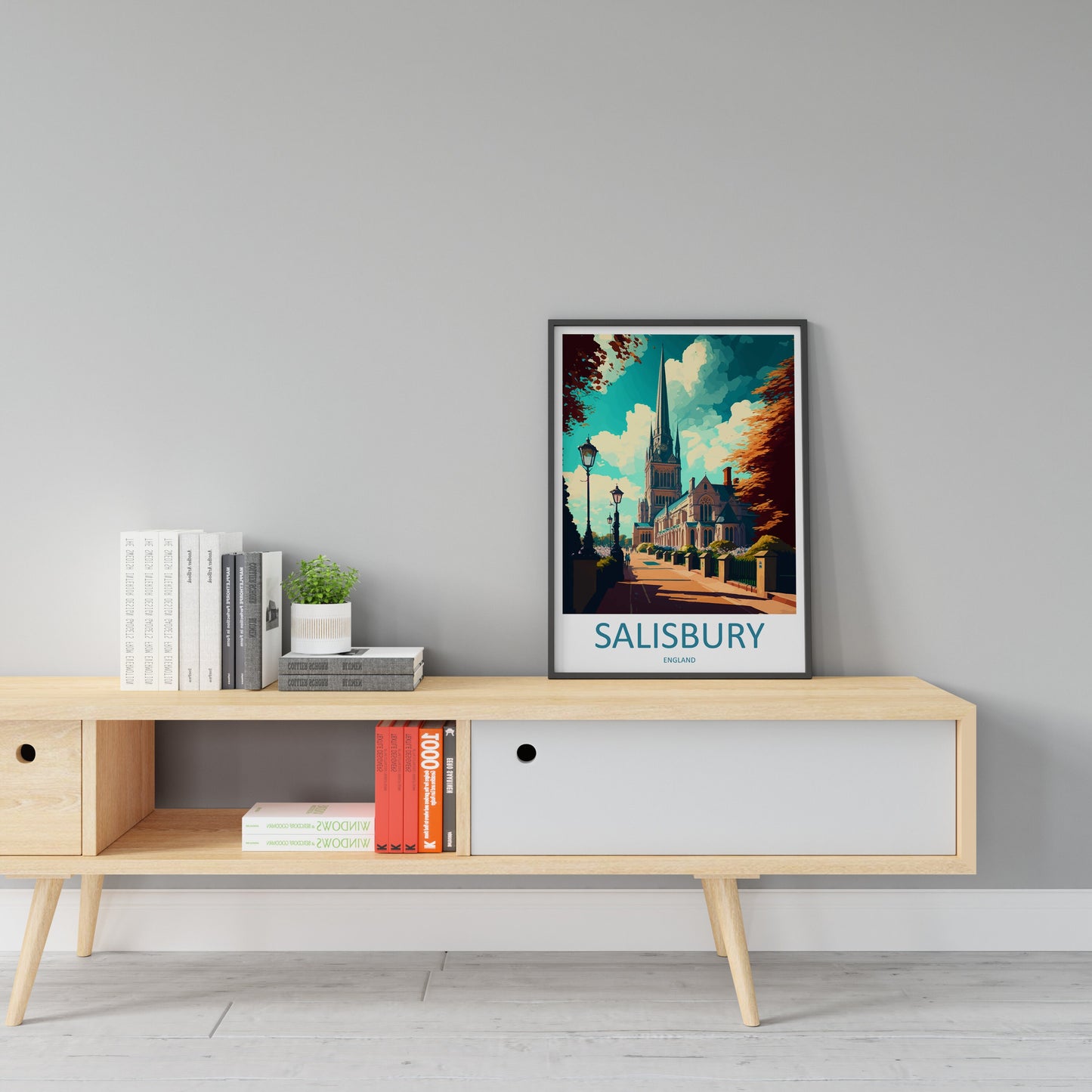 Salisbury Travel Print Wall Art Salisbury Wall Hanging Home Décor Salisbury Gift Art Lovers England Art Lover Gift Salisbury Travel Souvenir