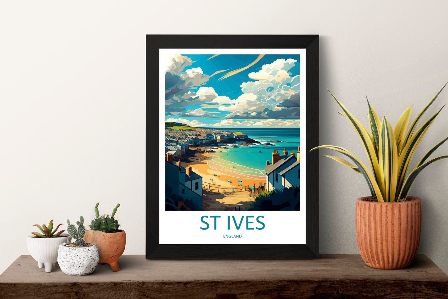 St Ives Travel Print Wall Art St Ives Wall Hanging Home Décor St Ives Gift Art Lovers England Art Lover Gift St Ives Travel Souvenir