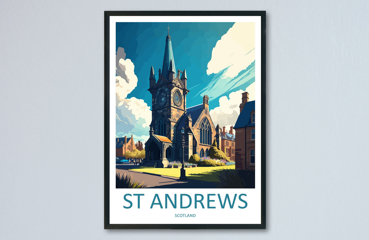 St Andrews Travel Print Wall Art St Andrews Wall Hanging Home Décor St Andrews Gift Art Lovers Scotland Art Lover Gift St Andrews Artwork