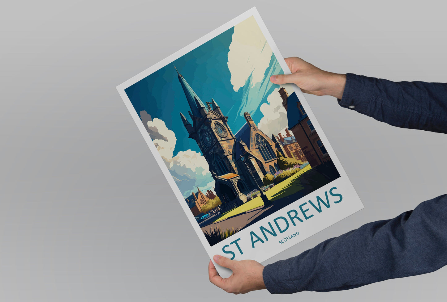 St Andrews Travel Print Wall Art St Andrews Wall Hanging Home Décor St Andrews Gift Art Lovers Scotland Art Lover Gift St Andrews Artwork