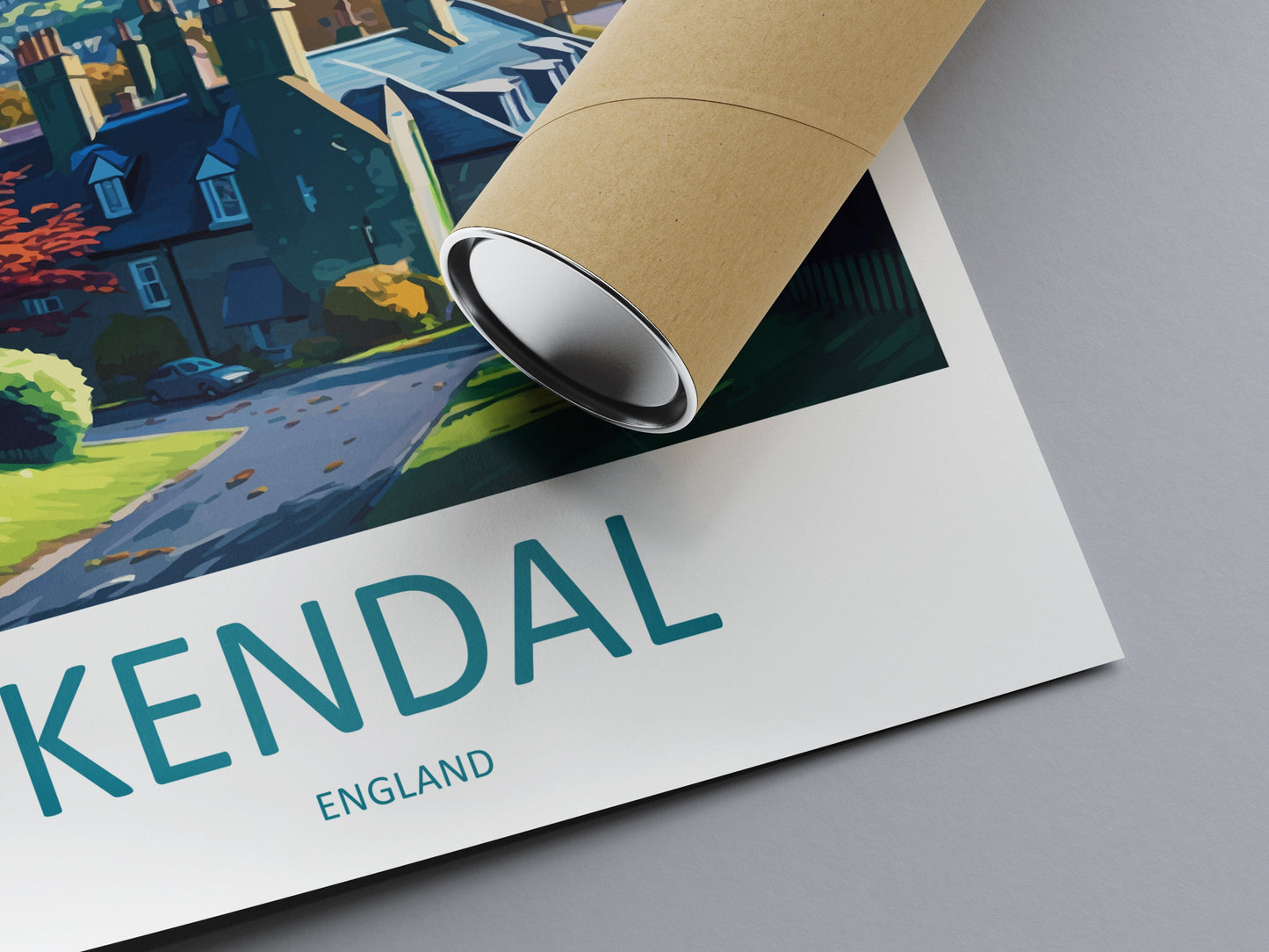 Kendal Travel Print Wall Art Kendal Wall Hanging Home Décor Kendal Gift Art Lovers England Art Lover Gift Kendal Town Travel Souvenir
