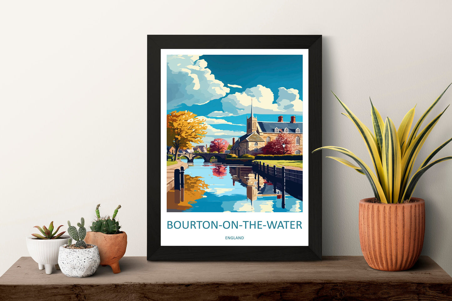 Bourton-on-the-water Travel Print Wall Art Bourton-on-the-water Wall Hanging Home Décor Bourton-on-the-water Gift Art Lovers England Art