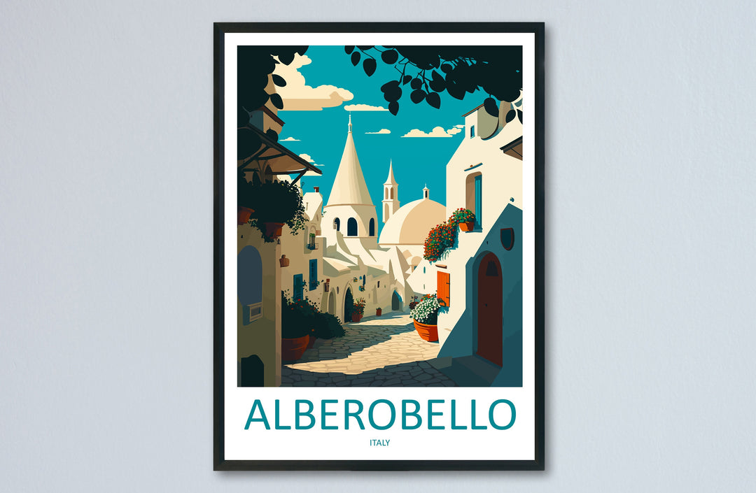 Alberobello Travel Print Wall Art Alberobello Wall Hanging Home Décor Alberobello Gift Art Lovers Italy Art Lover Gift Alberobello Print