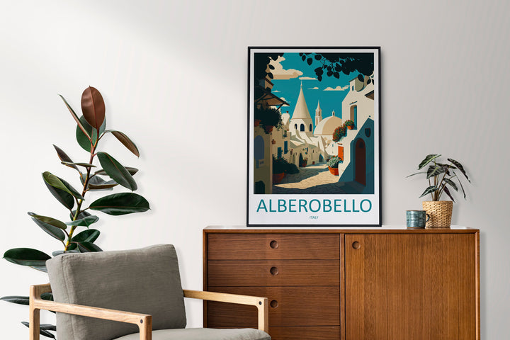Alberobello Travel Print Wall Art Alberobello Wall Hanging Home Décor Alberobello Gift Art Lovers Italy Art Lover Gift Alberobello Print