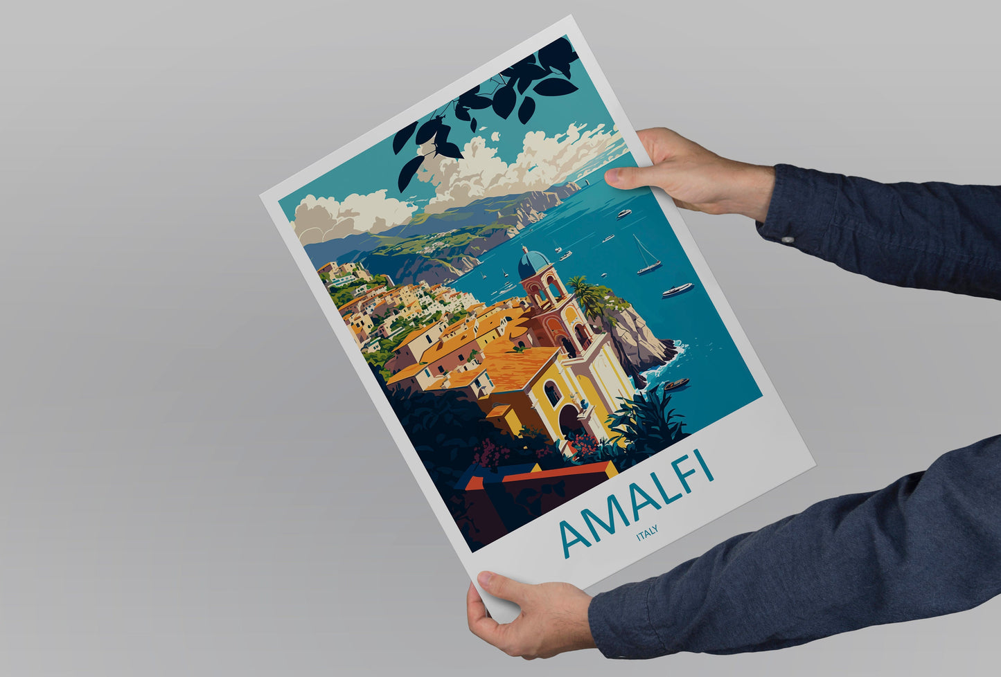 Amalfi Travel Print Wall Art Amalfi Wall Hanging Home Décor Amalfi Gift Art Lovers Italy Art Lover Gift Amalfi Print Amalfi Travel Gift Art