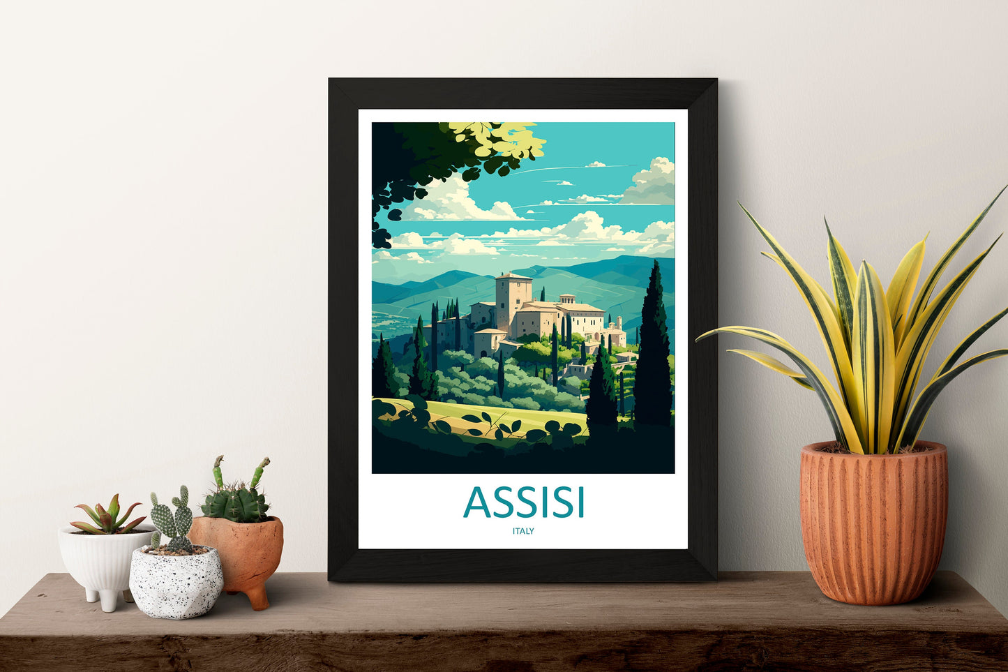 Assisi Travel Print Wall Art Assisi Wall Hanging Home Décor Assisi Gift Art Lovers Italy Art Lover Gift Assisi Print Assisi Travel Gift Art