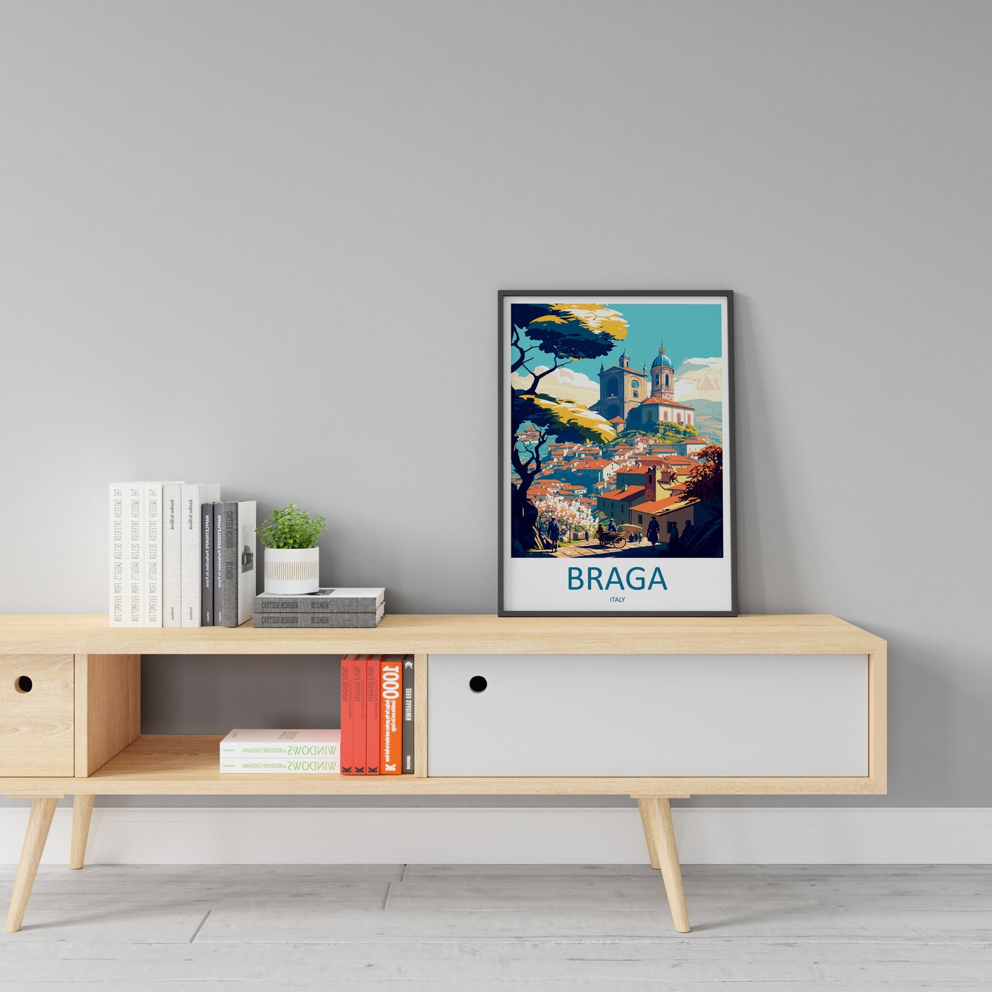 Braga Travel Print Wall Art Braga Wall Hanging Home Décor Braga Gift Art Lovers Italy Art Lover Gift Braga Print Braga Travel Gift Art